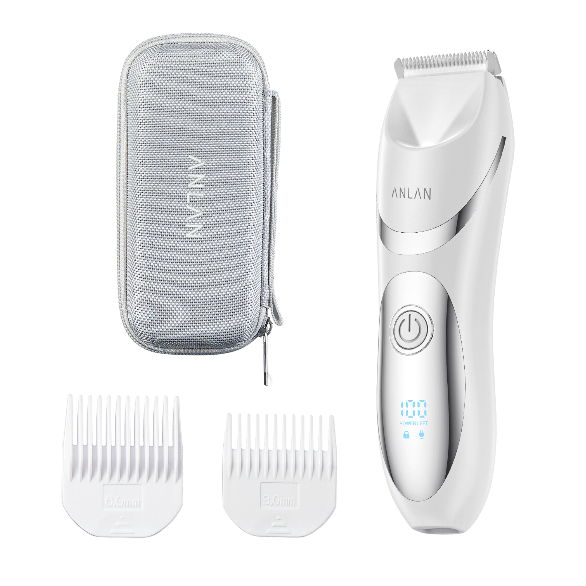 ANLAN ATMQ32 02A Women's Waist Slimming Body Hair Trimmer - Painless Bikini & Underarm Hair Removal for Smooth Skin at Home & Travel