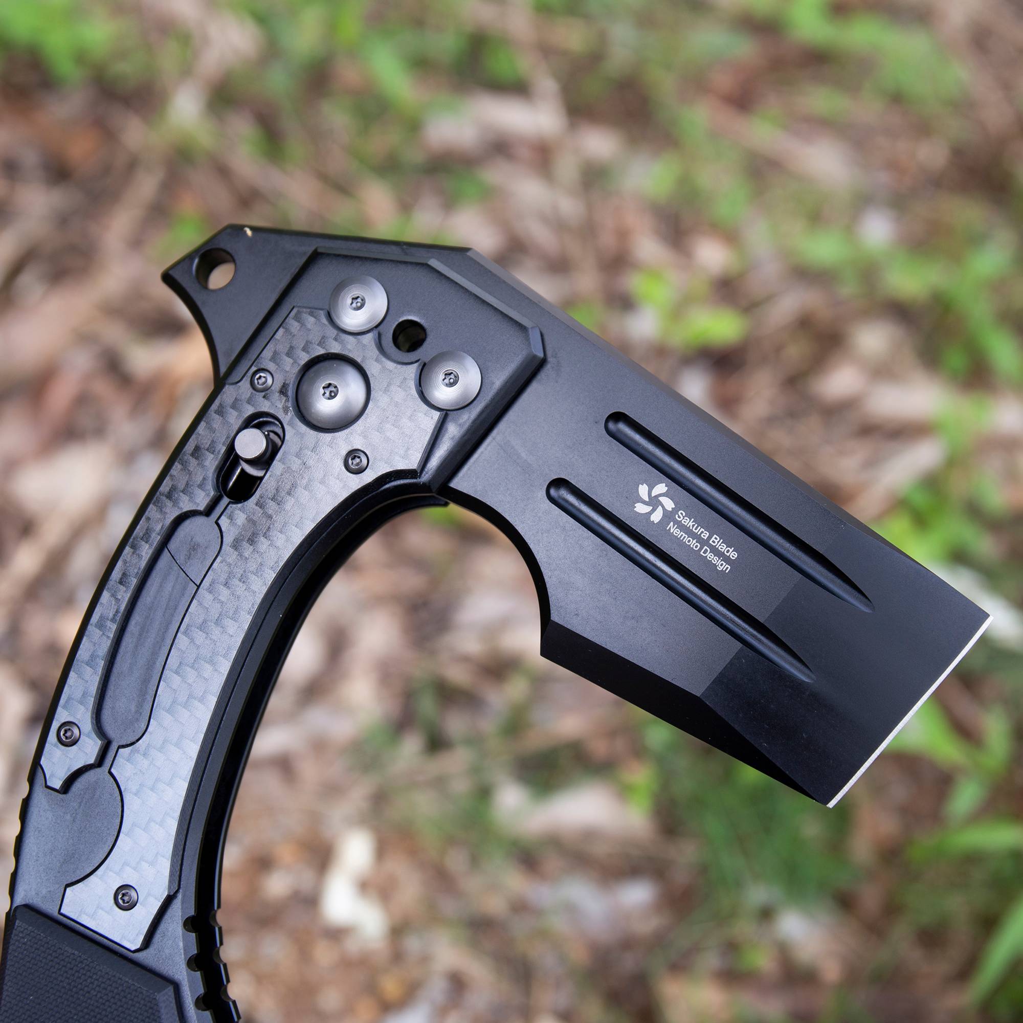 KATSU FA01 Tactical Folding Axe with Axis Lock - Sakura Blade Nemoto Design for Camping, Survival & Outdoor Adventures