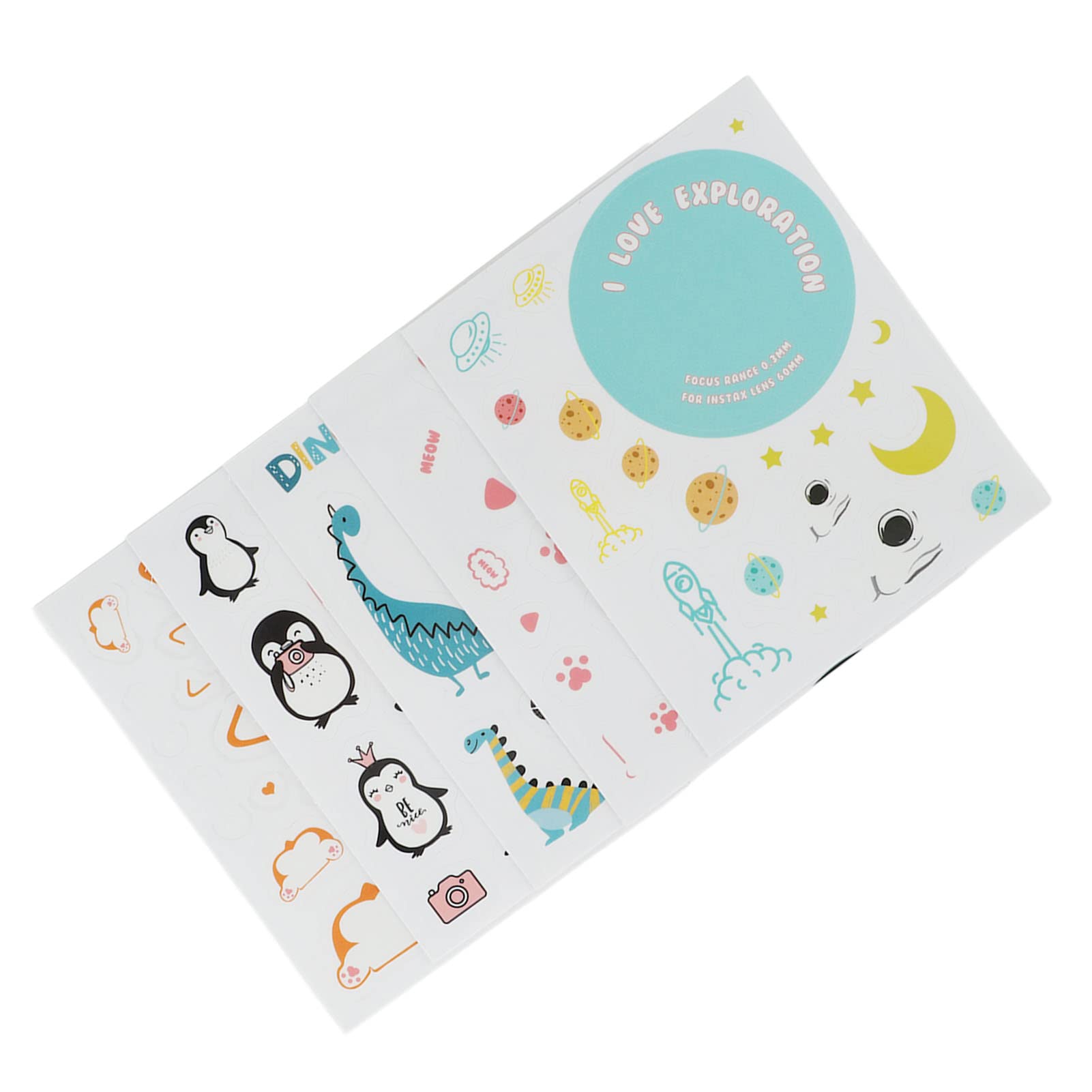Colorful Cute Cartoon Camera Stickers - Space Animals Series PVC Decals for Camera Bags, Laptops & Water Bottles - Fun DIY Photography Accessories for Kids & Adults