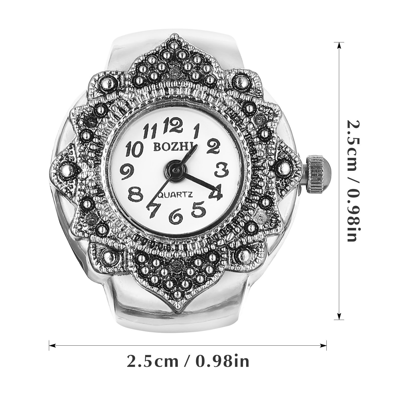 Balacoo Stylish Quartz Finger Ring Watch for Women & Men - Elegant Fashion Accessory for Parties, Dates, and Daily Wear