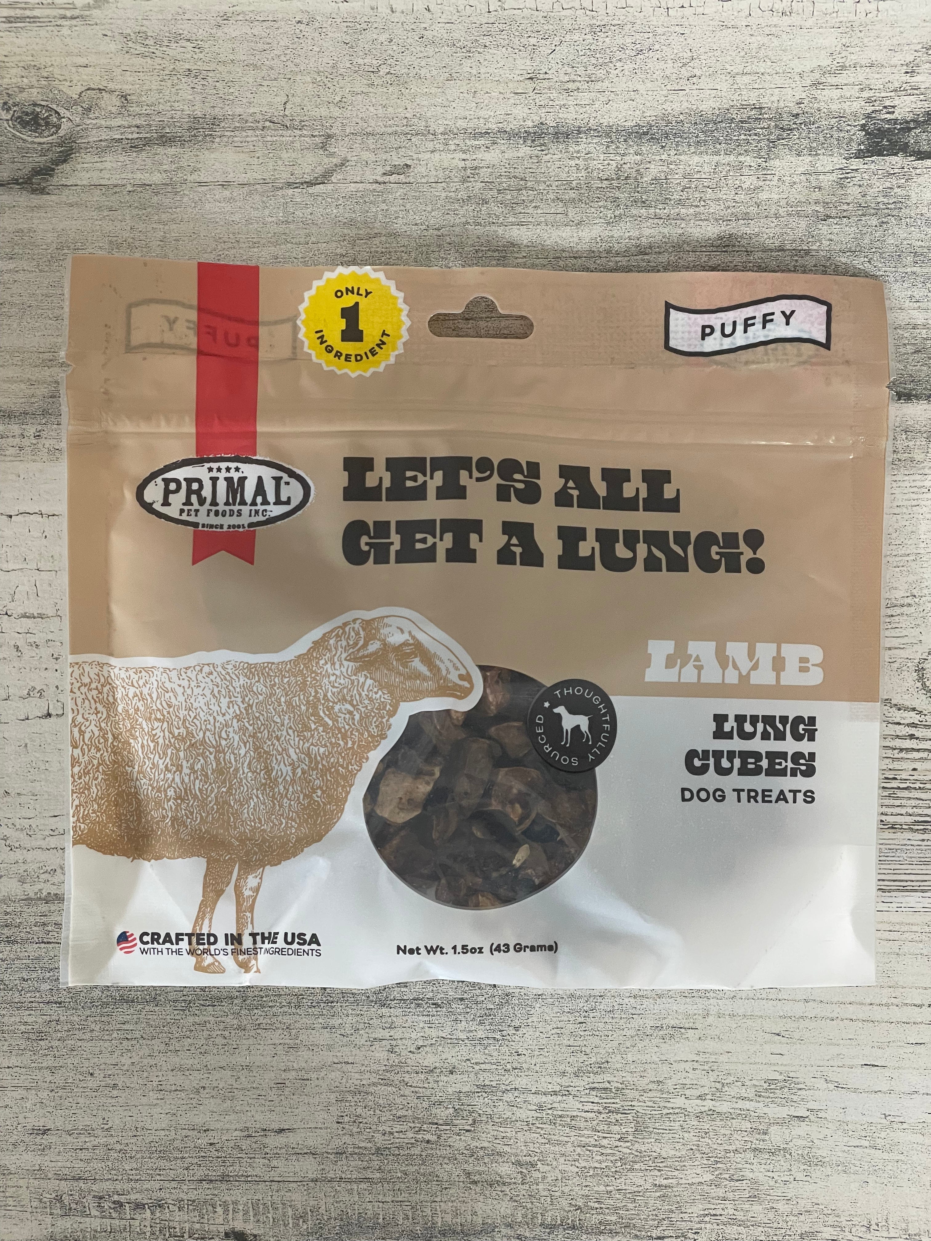 Premium Freeze-Dried Primal Lamb Lung Dog Treats - All-Natural, High-Protein Chews for Training & Dental Health - Perfect for Small, Medium & Large Breeds