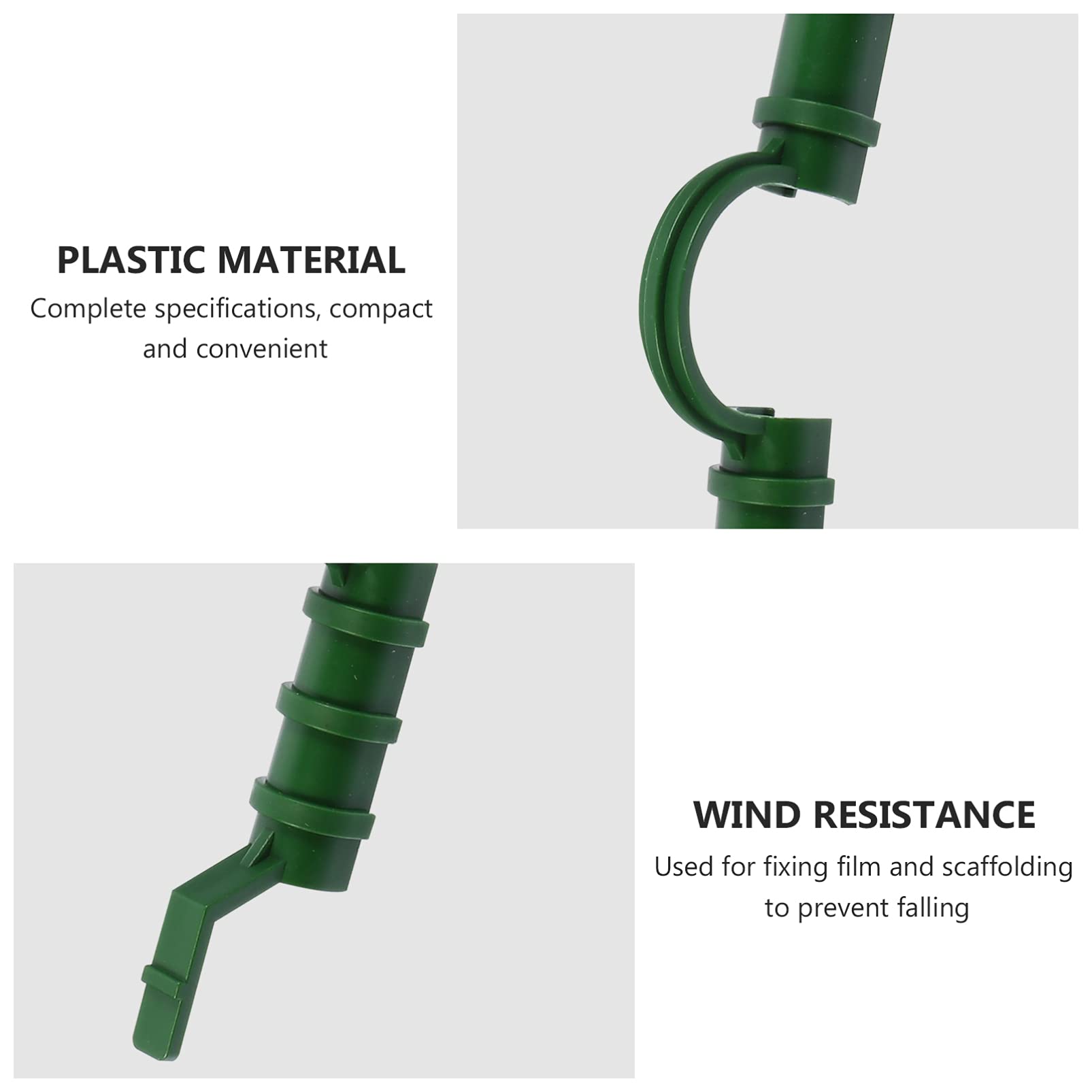20pcs Heavy Duty Greenhouse Pipe Clamps - Film Clip, Netting Clip & Shade Cloth Mounting Clips for Secure Greenhouse, Shed & Garden Cover Installation - Perfect for DIY Greenhouse Projects & Plant Protection