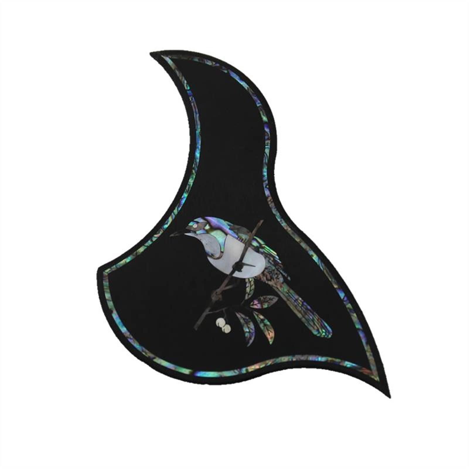 Acoustic Guitar Pickguard - Self-Adhesive Folk Guitar Plate Pick Guard Sticker (1 Piece, Black) for Guitar Protection & Style - Perfect for Performances, Practice & Instrument Maintenance