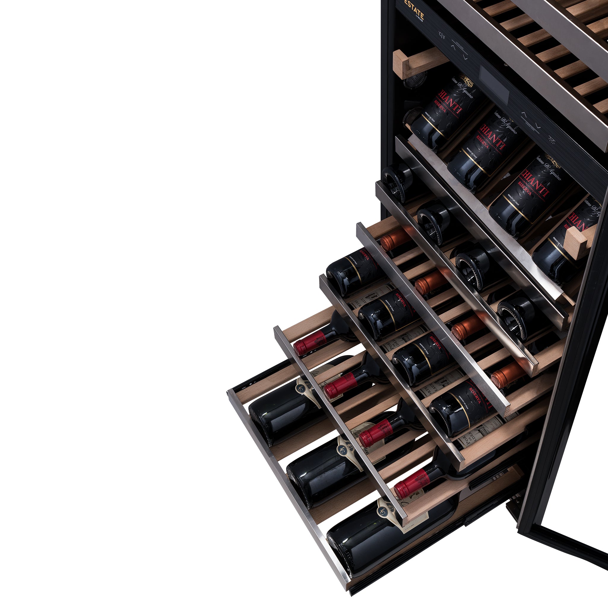 Newair® ESTATE 160 Bottle Freestanding Stainless Steel Wine Cooler Refrigerator - Perfect for Home Bars, Wine Cellars & Entertaining Spaces