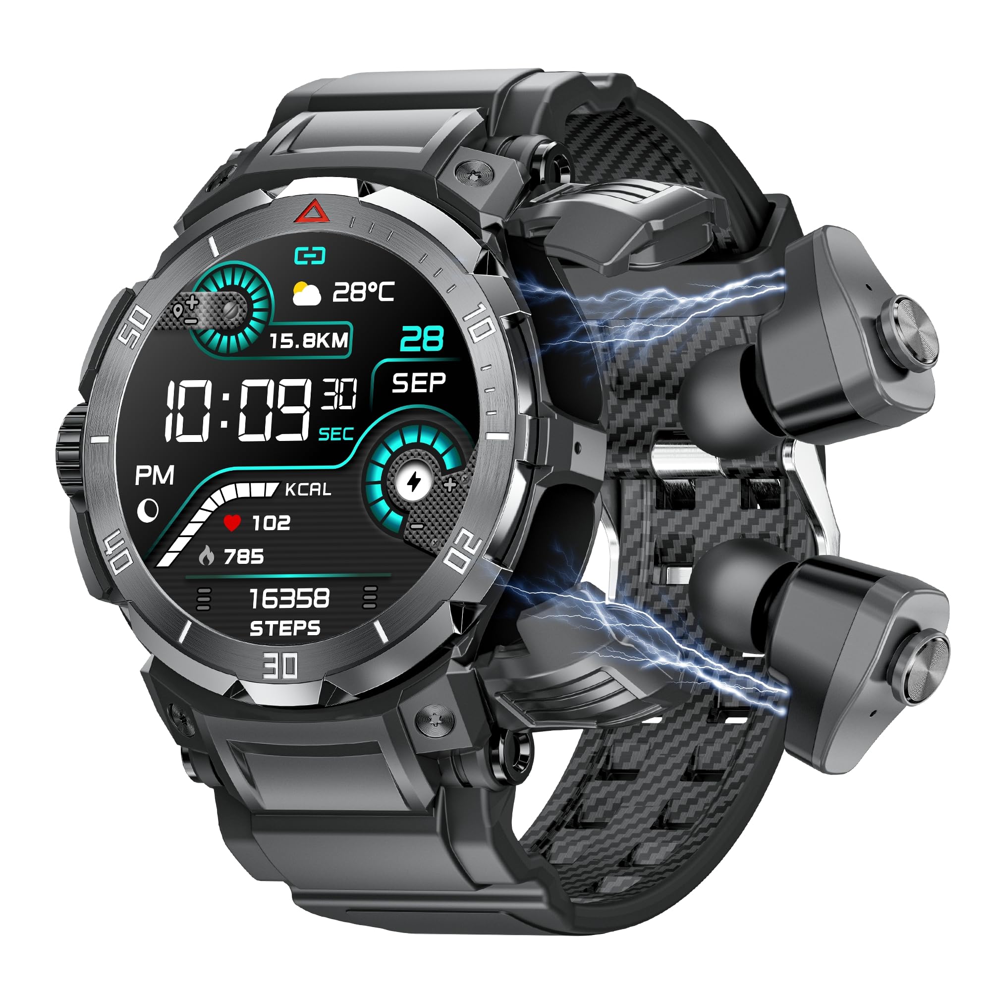 2-in-1 Smart Watch with Wireless Earbuds | 1.46