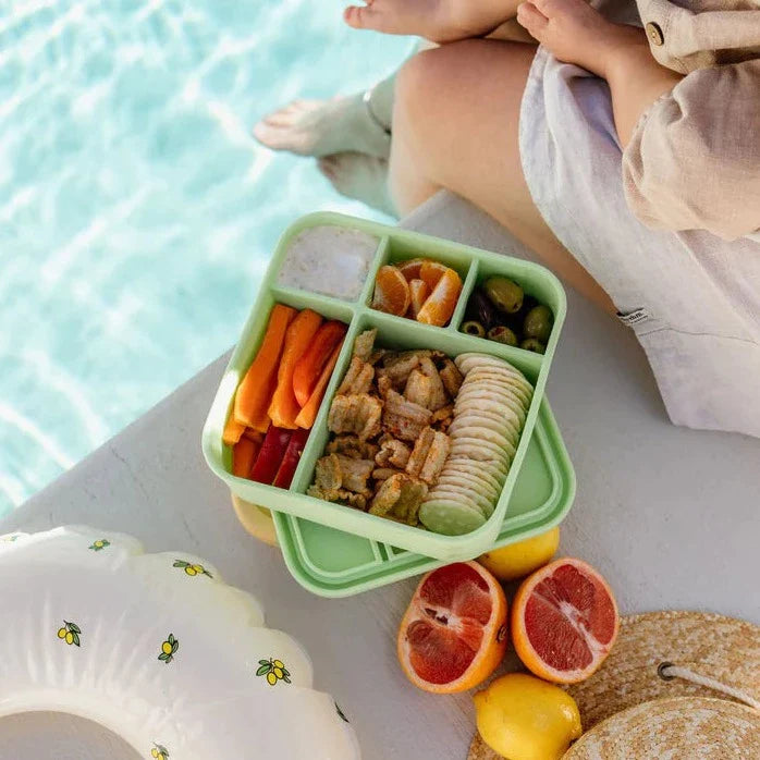 Eco-Friendly BIG Silicone Lunch Box - Reusable Food Storage Container for Work, School & Picnics - BPA-Free Lime Green (Zero Waste Lifestyle)