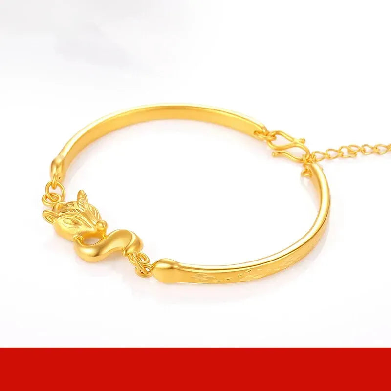 24K Pure Gold Bracelet 999 Solid Gold Bangle - Elegant Butterfly Design Classic Jewelry for Women | Perfect for Weddings, Anniversaries & Special Occasions | Trendy 2023 Collection