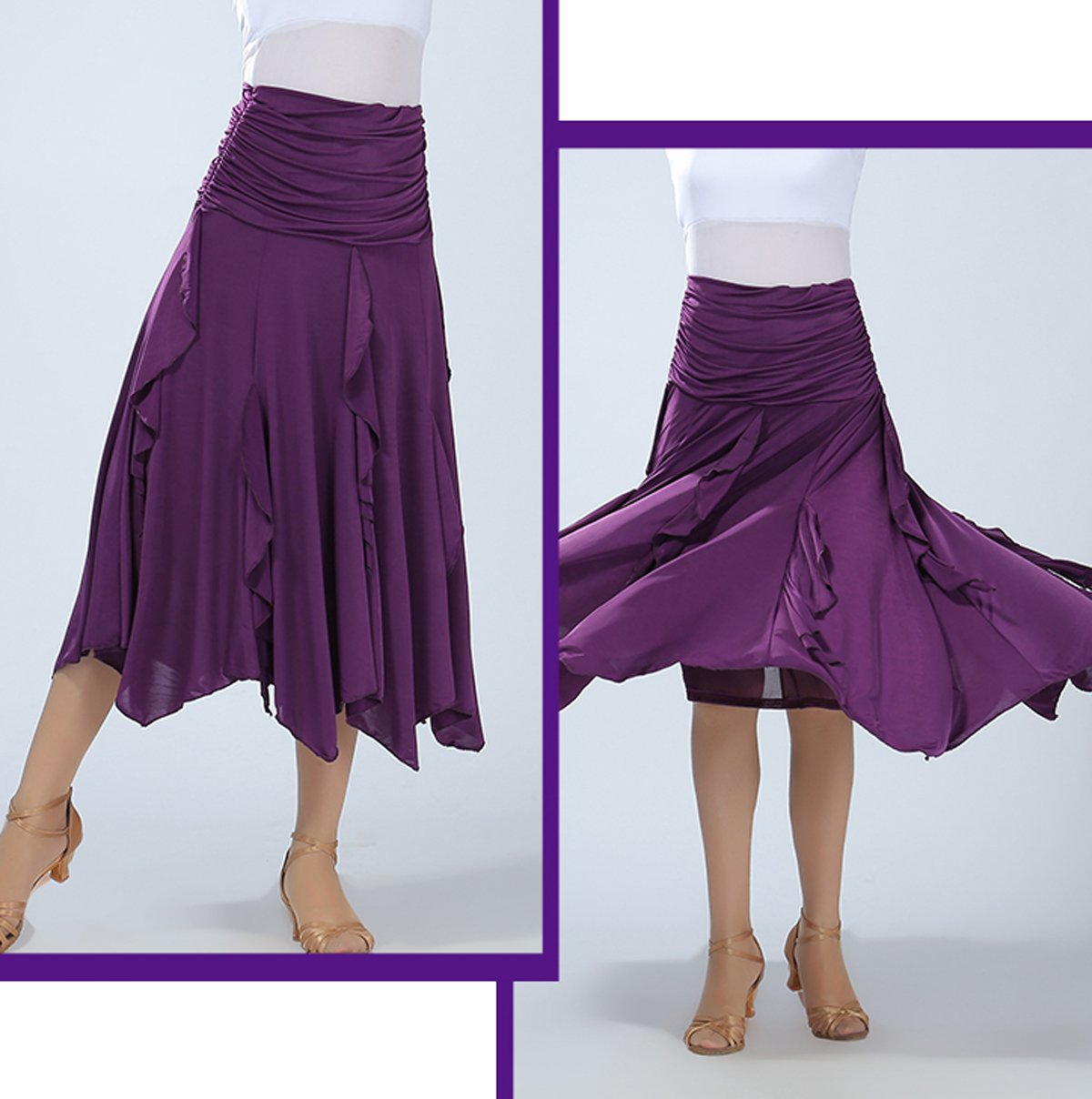 Elegant Ballroom Swing Long Skirts for Women - Perfect for Latin, Salsa & Swing Dancing - Formal Dances & Performances