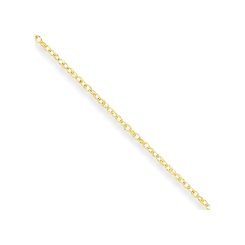 10K Yellow Gold Carded Cable Rope Chain Necklace - 20 Inch Durable & Hypoallergenic Jewelry for Women, Perfect for Everyday Wear, Gifts & Special Occasions