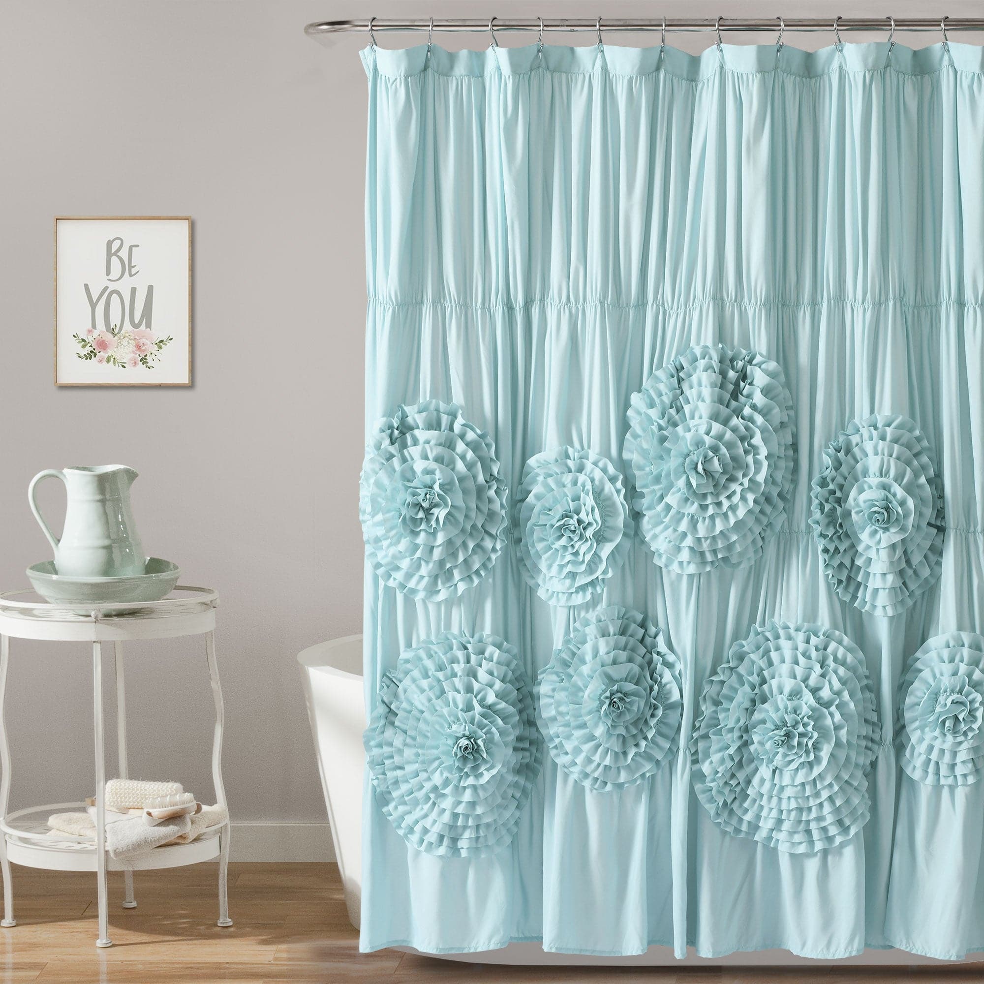 Serena Waterproof Polyester Shower Curtain - Elegant Bathroom Decor for Home & Hotel Use