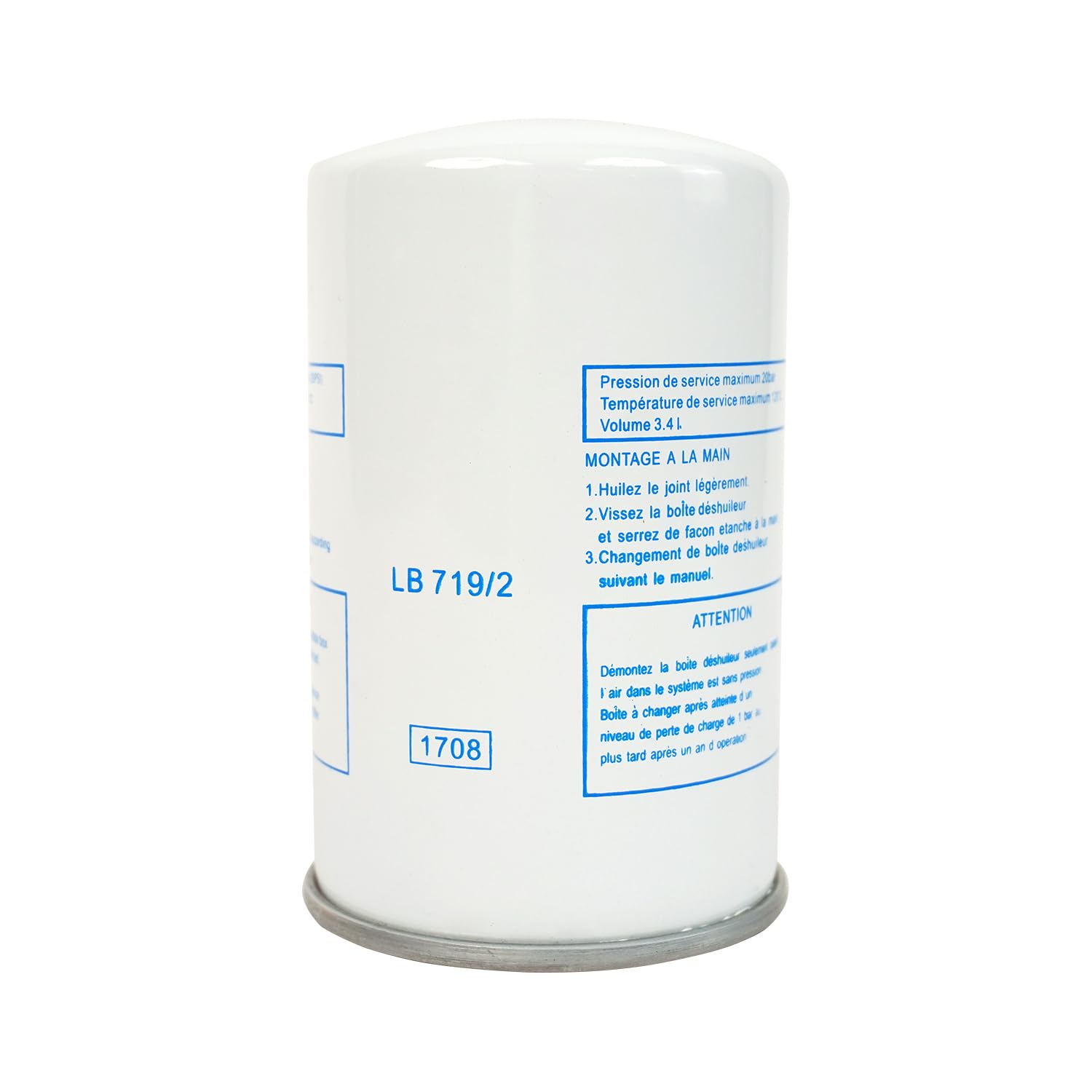LB719/2 Oil Separator Replacement for Air Compressor - High Efficiency Air Filter System Part for Industrial & Home Workshop Use