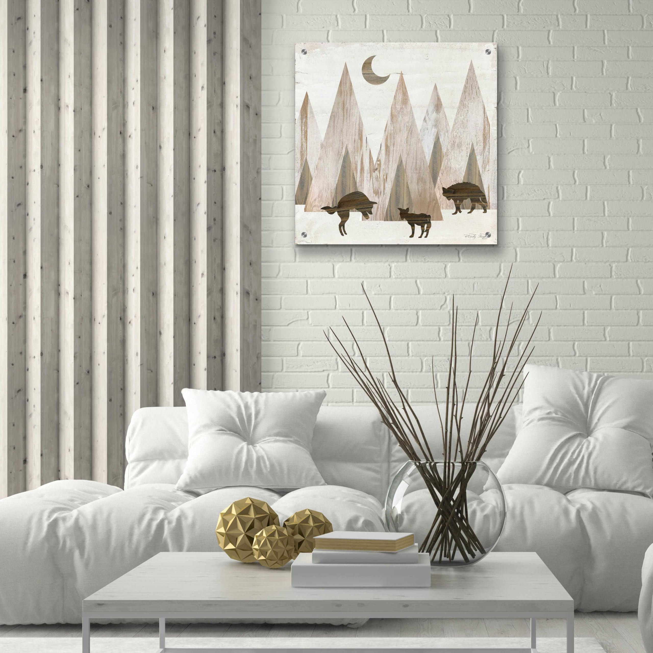 Epic 'Night Play' Acrylic Glass Wall Art by Cindy Jacobs - 24