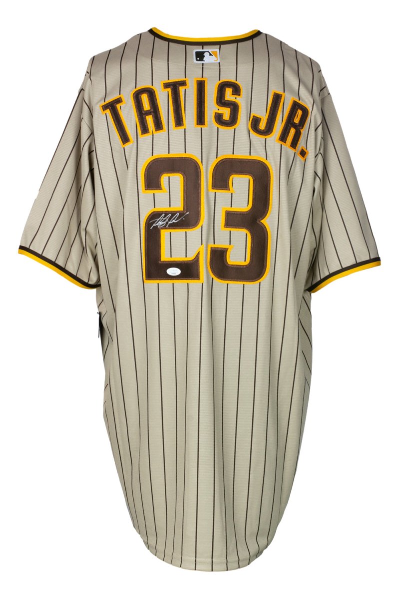 Authentic Fernando Tatis Jr. Signed San Diego Padres MLB Replica Baseball Jersey with JSA Certification - Perfect for Collectors, Fans & Sports Memorabilia Displays