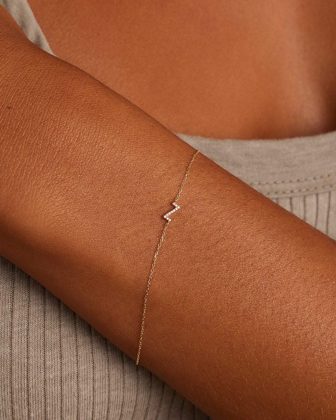 Diamond Pavé Alphabet Bracelet - Personalized Initial Letter Bracelet for Women, Sterling Silver or Gold Plated, Elegant Gift for Birthday, Anniversary, Valentine's Day | Perfect for Everyday Wear & Special Occasions