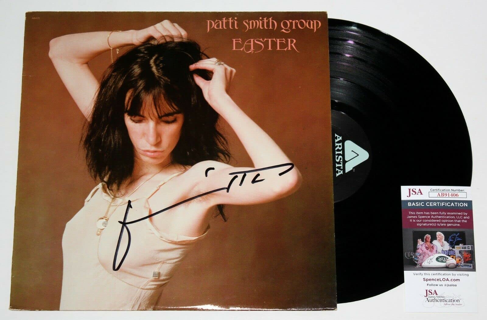 Patti Smith Signed Easter Album LP Vinyl Record with JSA COA - Limited Edition Collectible for Music Lovers & Vinyl Enthusiasts - Perfect for Display, Gifts, and Record Collections