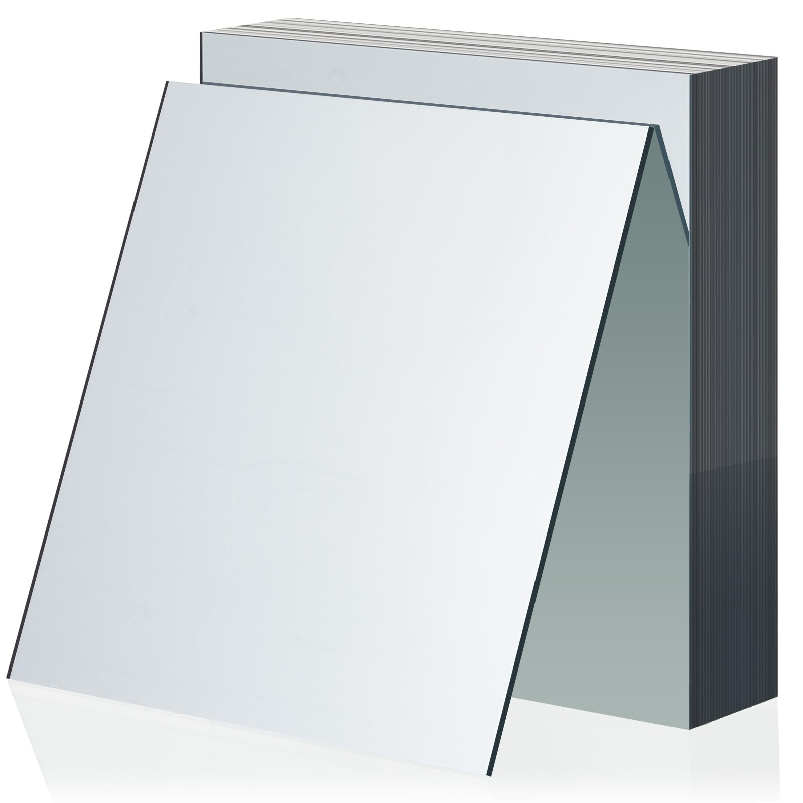 30 Pcs 6 Inch Square Glass Mirror Tiles - DIY Mosaic Mirror Panels for Wall, Table & Ceiling Decor - Perfect for Home Decoration, Craft Projects & Centerpieces