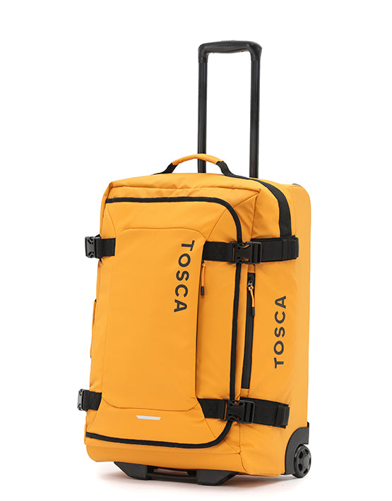 TOSCA TCA970 DELTA 24 UPRIGHT DUFFLE BAG - Yellow | Large Travel Duffle for Gym, Sports & Weekend Getaways | Water-Resistant Luggage with Wheels