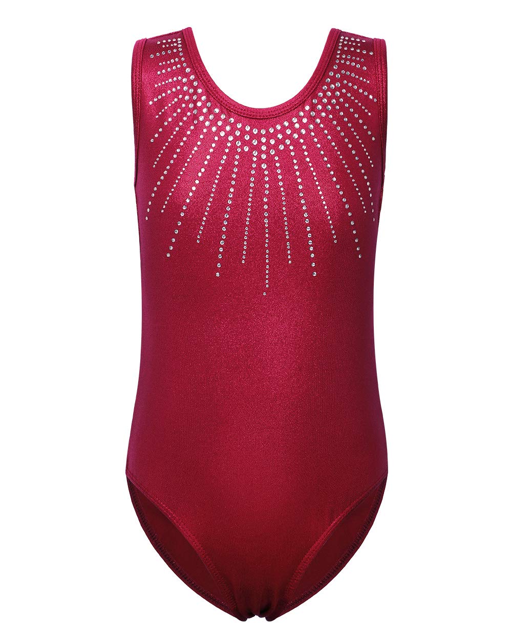 **BAOHULU Girls Gymnastics Leotard with Shiny Jewels – Kids Dance & Athletic Wear for Ballet, Cheerleading & Performance**