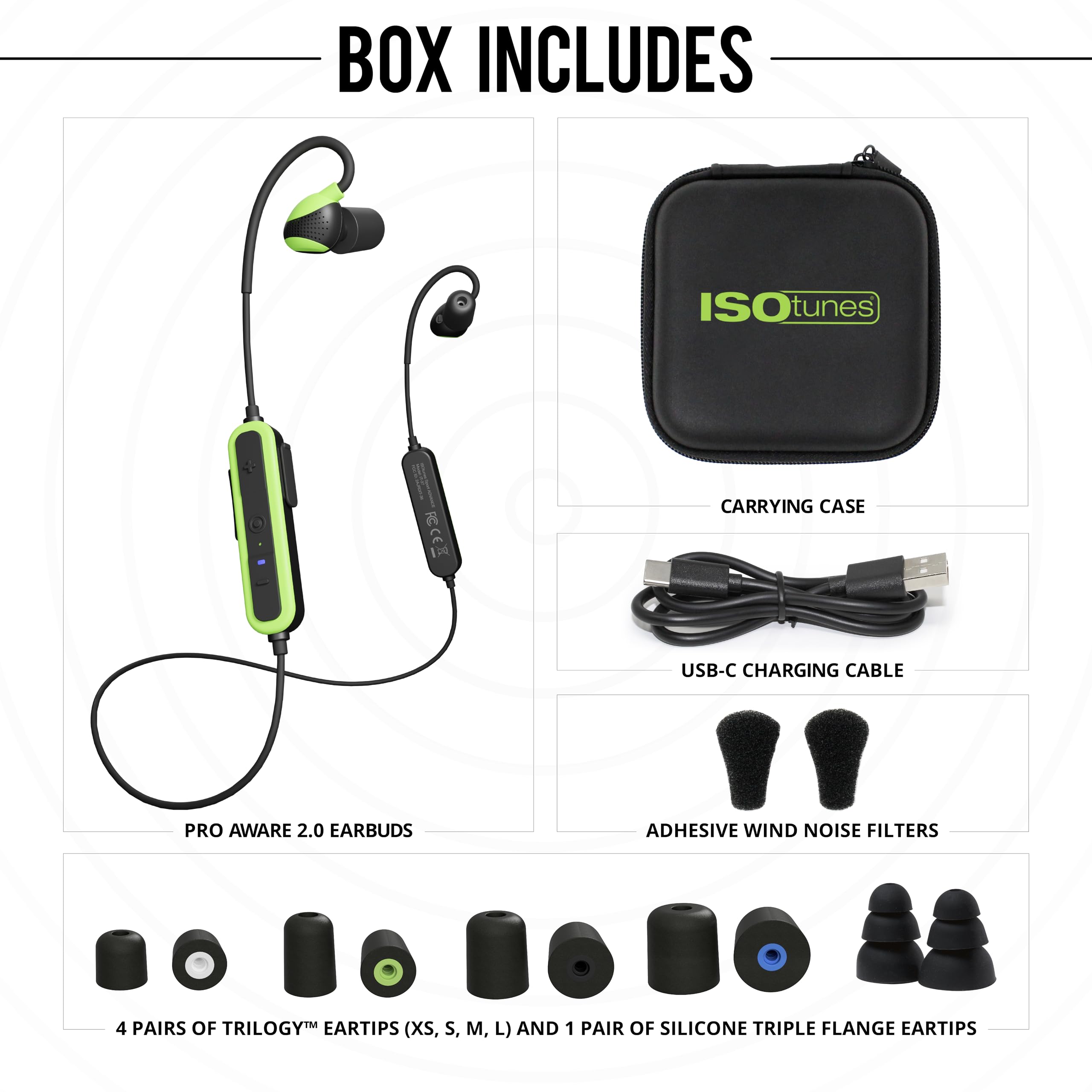 ISOtunes PRO Aware 2.0 Bluetooth Hearing Protection Earbuds - 26dB NRR Noise Reduction, IP67 Waterproof, 15H Battery for Construction, Shooting & Lawn Mowing | High Fidelity Audio with Situational Awareness Mode