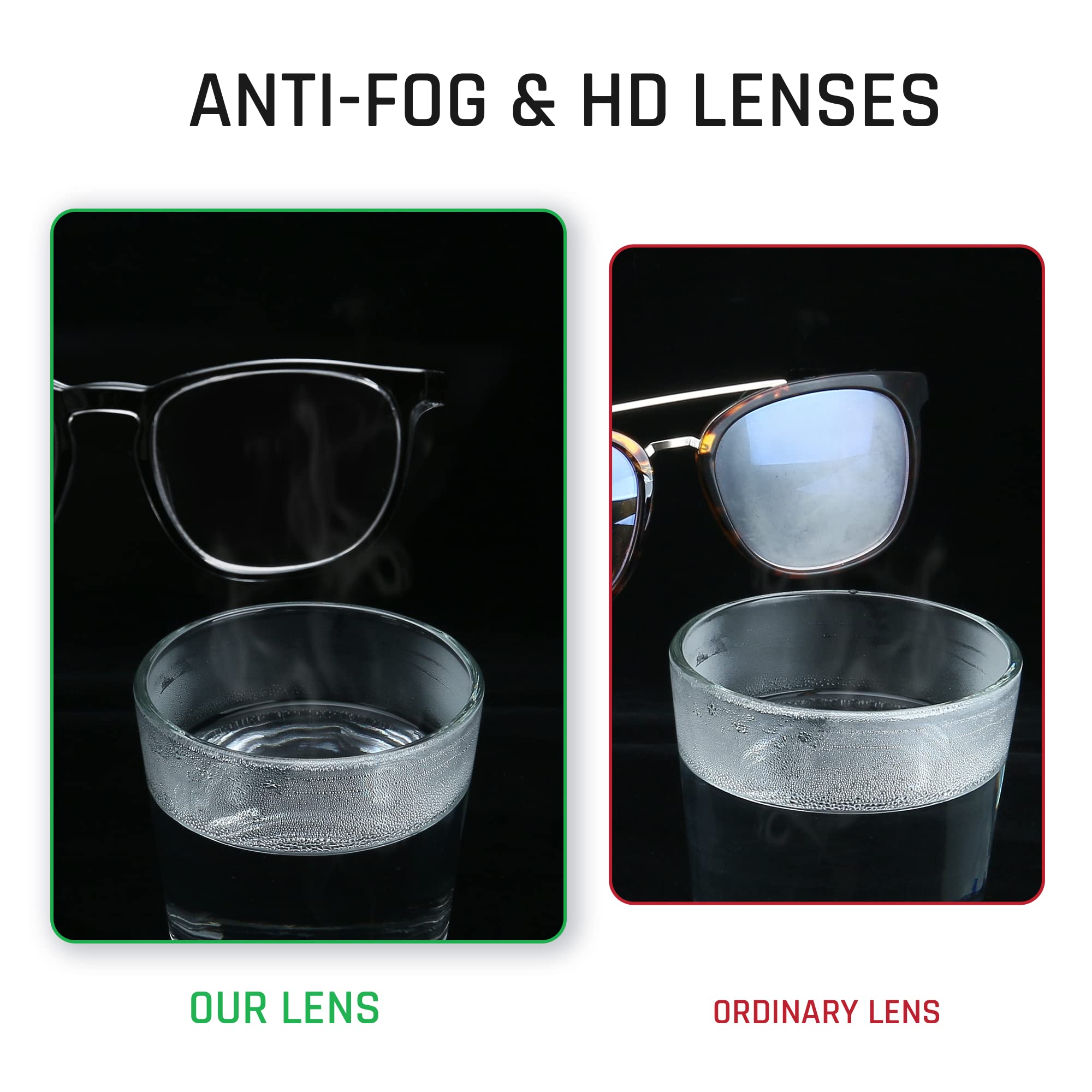 Anti-Fog Safety Glasses – Clear Square Safety Goggles with Scratch-Resistant & Blue Light Blocking – Protective Eyewear for Men & Women – Perfect for Construction, Lab Work & Computer Use