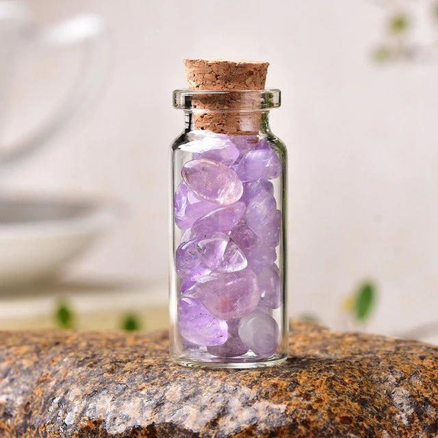 Fairy Crystals Mini Flask - Elegant Portable Glass Bottle for Essential Oils, Perfume & Liquids | Perfect for Travel, Gifts & DIY Beauty Products