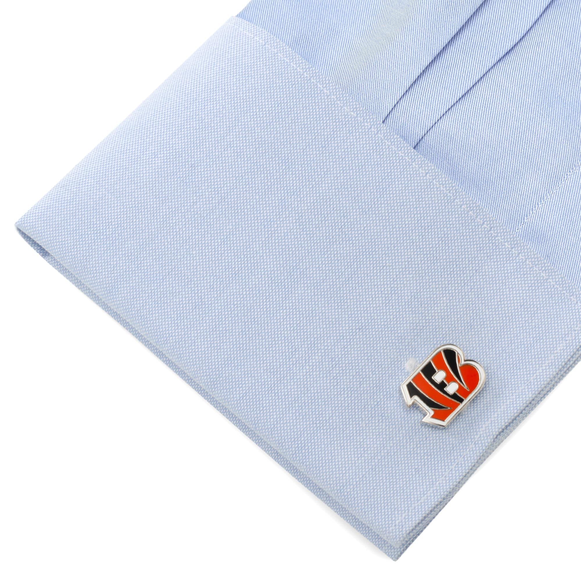 Men's NFL Team Logo Cufflinks - Premium Stainless Steel Dress Shirt Accessories for Groomsmen, Weddings & Formal Events