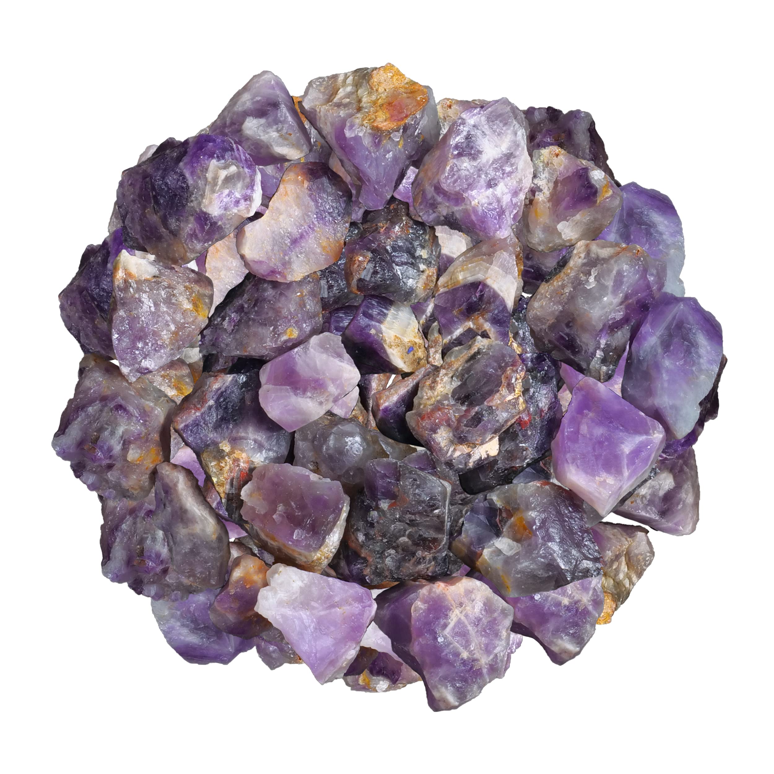 Natural Raw Amethyst Crystals for Tumbling, Cabbing, and Healing - Bulk Stones for Wicca, Reiki, Home Decor, Fountain Rocks & Crystal Collections - Perfect for Meditation, Jewelry Making, and Spiritual Gifts