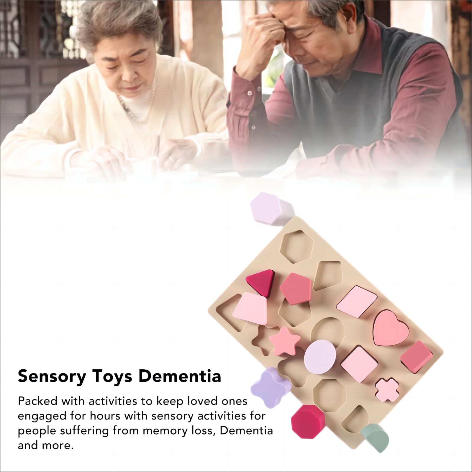 Dementia Cognitive Games for Seniors - Memory Puzzle & Sensory Toys for Alzheimer's - Perfect Elderly Gifts for Home Activities