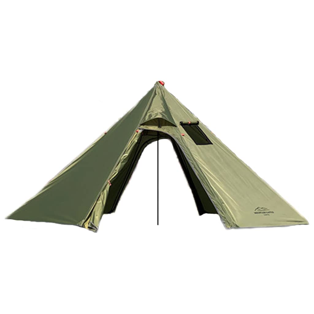 Almencla Lightweight 4-Season Hot Tent with Fireproof Flue Window & Stove Jack - Waterproof Teepee Tent for Camping, Hiking, Backpacking & Outdoor Adventures
