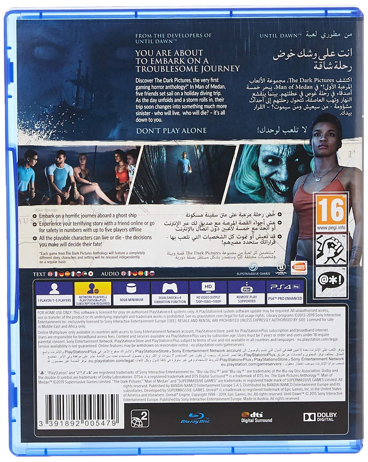 The Dark Pictures Anthology: Man of Medan - PlayStation 4 Horror Game | Supernatural Thriller Adventure for PS4 | Perfect for Horror Fans & Multiplayer Gaming Nights