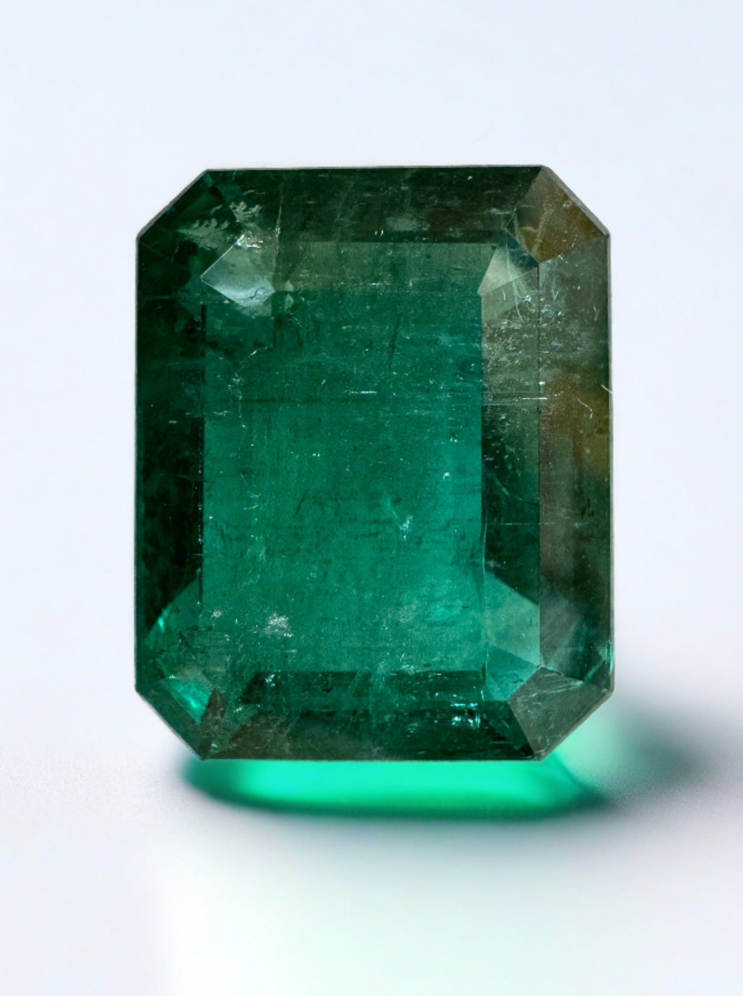 13.78 Carat Natural Zambian Emerald - 16x13mm Loose Gemstone for Jewelry Making | Emerald Cut Fine Quality | Engagement Rings, Necklaces & Custom Designs