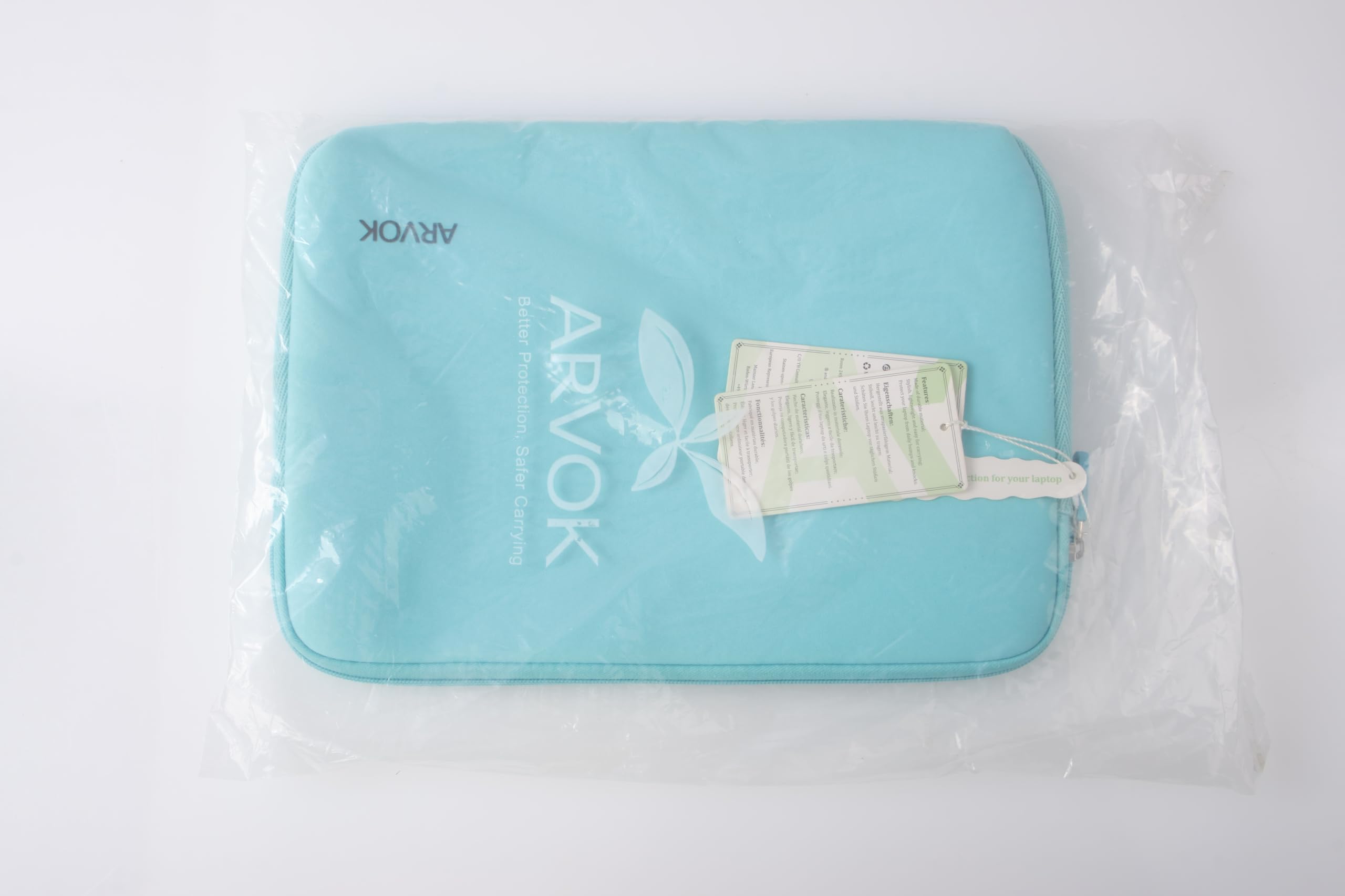Waterproof Neoprene Laptop Sleeve Case for MacBook Air 11.6-12 Inch, Chromebook, HP, Dell, Lenovo, Asus & Acer - Lightweight Protective Cover for Travel, School & Office - Baby Blue