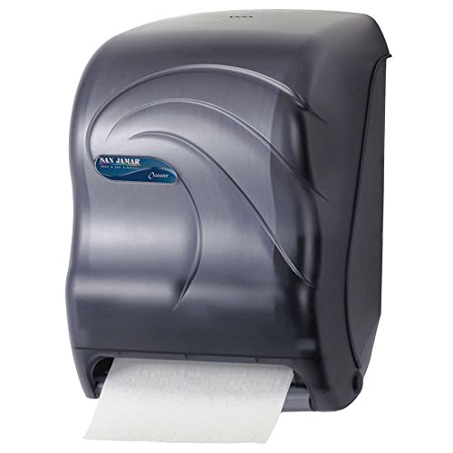 TableTop King T1390TBK Tear-N-Dry Black Hands-Free Paper Roll Towel Dispenser - Ideal for Restaurants, Kitchens & Commercial Bathrooms