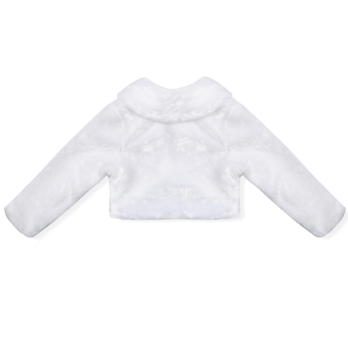 Lorilida Baby Girls Faux Fur Bolero Jacket - Princess Bridesmaid Long Sleeve Cardigan for Wedding Party Dresses - Perfect for Special Occasions, Photo Shoots & Formal Events