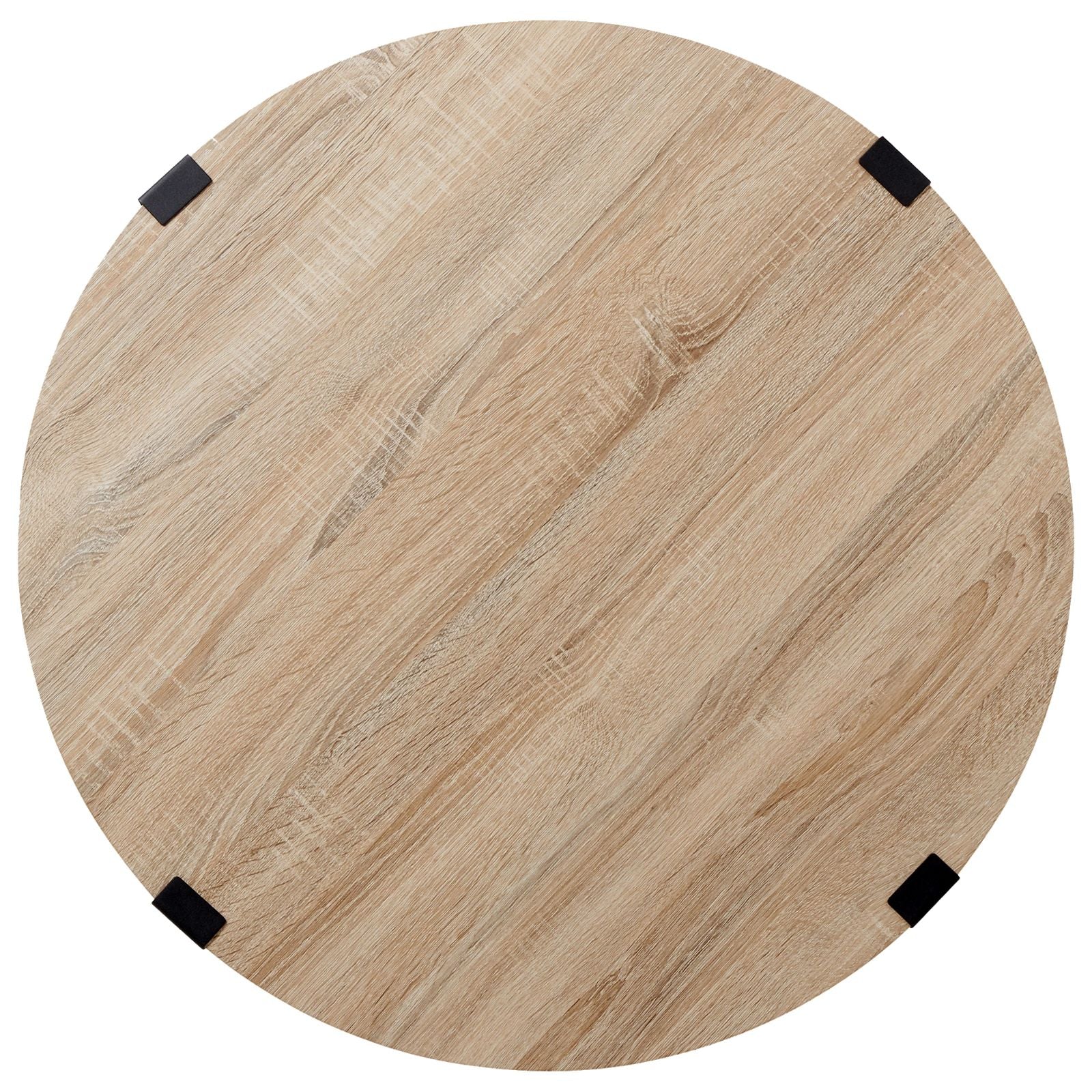 Stylish Capri Round Coffee Table - Solid Oak Wood - Modern Living Room Furniture for Home Decor & Entertaining
