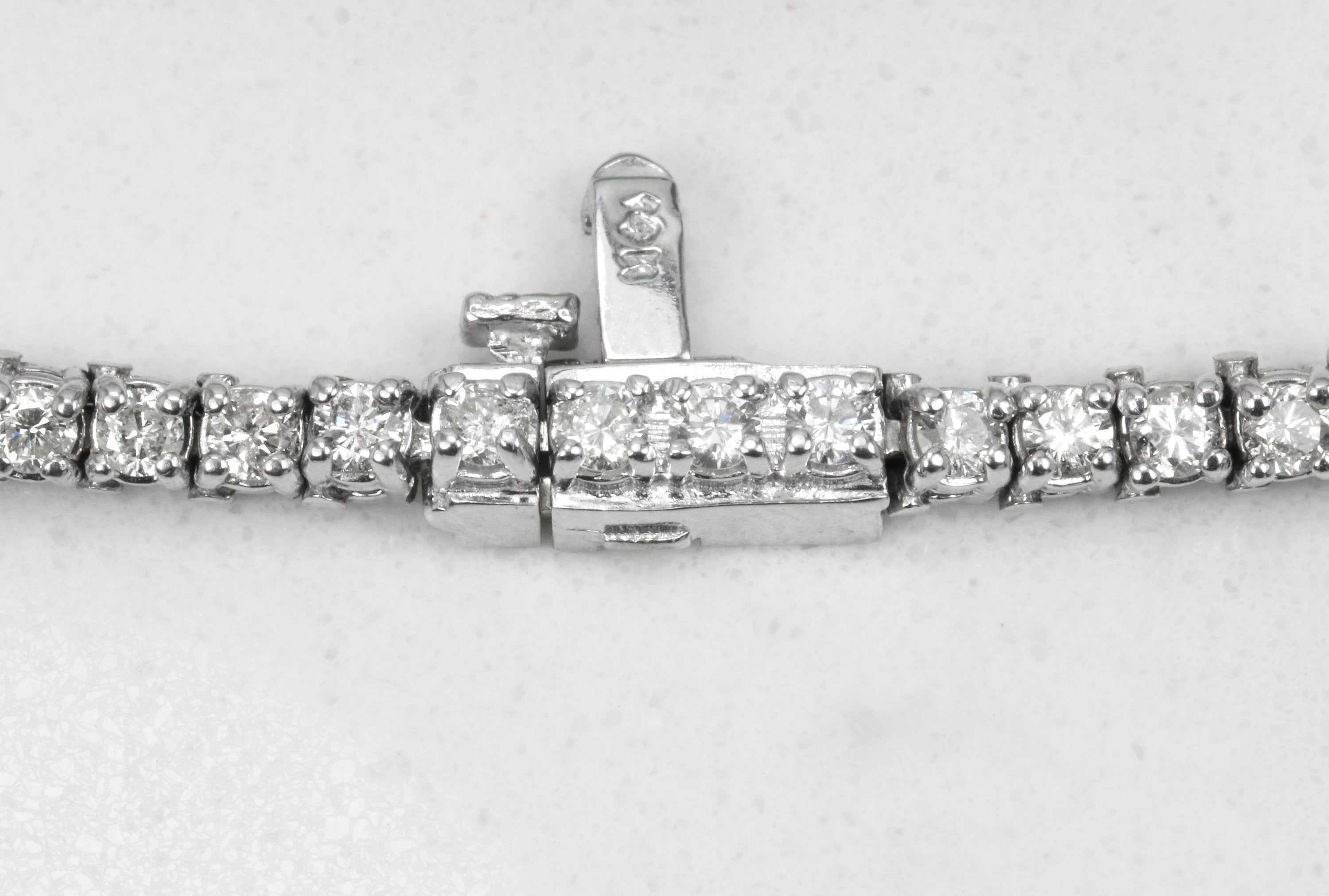 5.0tcw Emerald & Diamond Tennis Bracelet in 14K White Gold - Elegant Jewelry for Women, Perfect for Weddings, Parties & Special Occasions