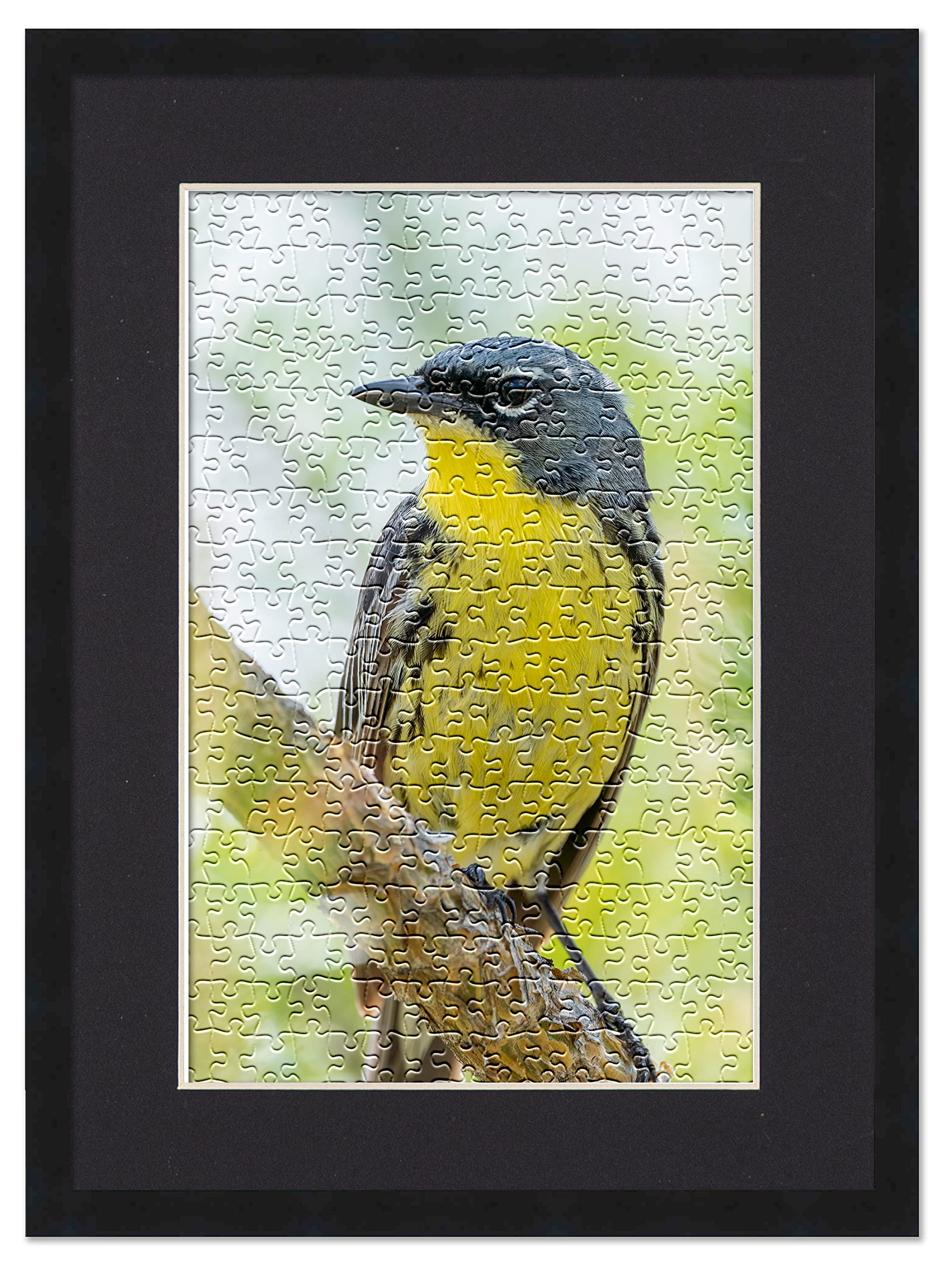 Premium 26.5x38.5 Inch Jigsaw Puzzle Frame Kit - Includes Puzzle Glue Sheets, Black Wood Frame with Mat, UV Protective Acrylic & Hanging Hardware - Perfect for Displaying 1000-Piece Puzzles in Living Rooms, Offices or Gifts