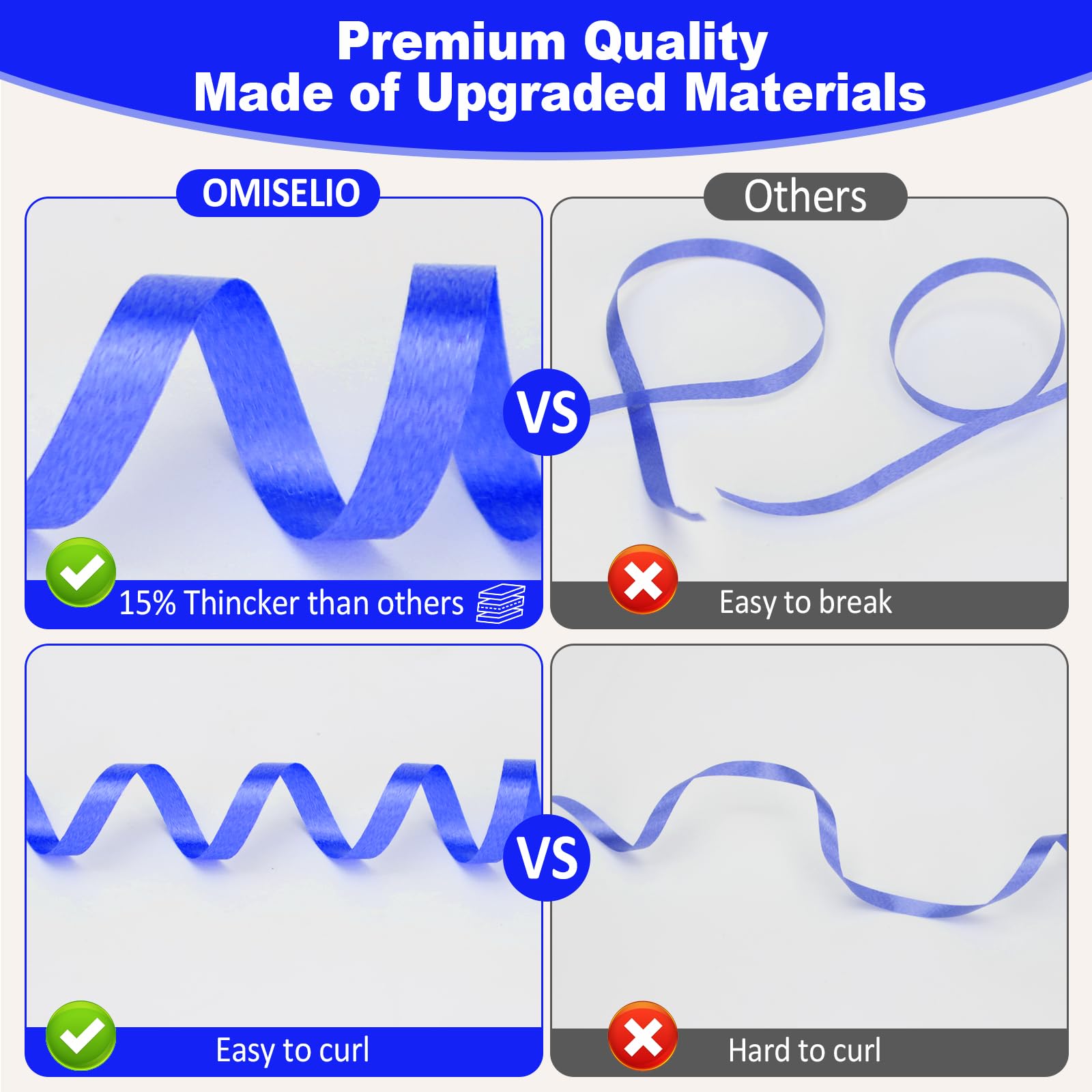 500 Yard Royal Blue Curly Ribbon for Gift Wrapping - Premium Decorative Ribbon for Baby Showers, Graduation Parties, Christmas Presents & Special Occasions | Perfect for Crafts, Bows, Gift Bags & Party Decorations