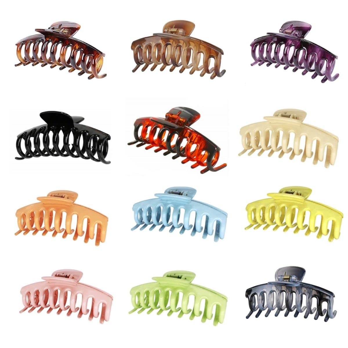 Excelis Hair Clips for Women - 3 Pack Orange Hairpins for Fine, Thick & Curly Hair - Perfect for School, Work & Special Occasions