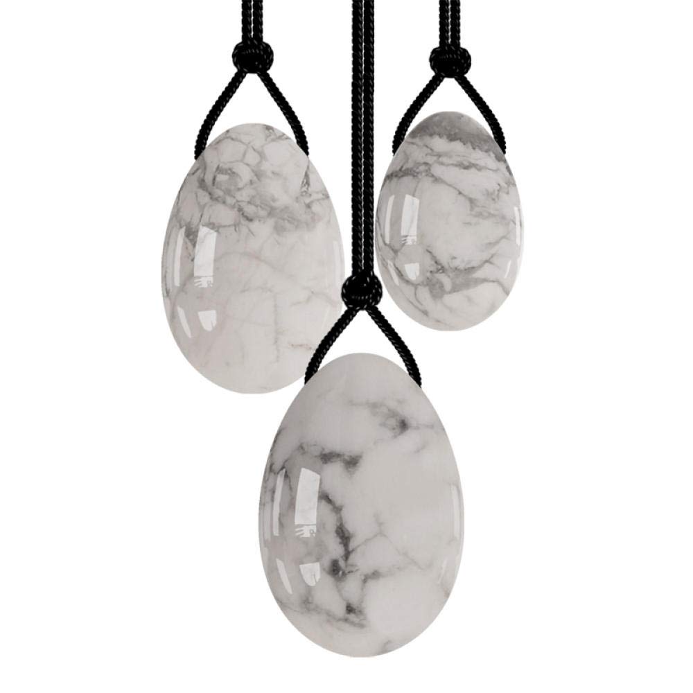 Natural Jade Yoni Egg & Rose Quartz Kegel Ball Set - Drilled Jade Stone Egg, Amethyst & Tiger Eye Kegel Balls for Pelvic Floor Exercise & Vaginal Tightening - Perfect for Women's Wellness, Yoga & Meditation