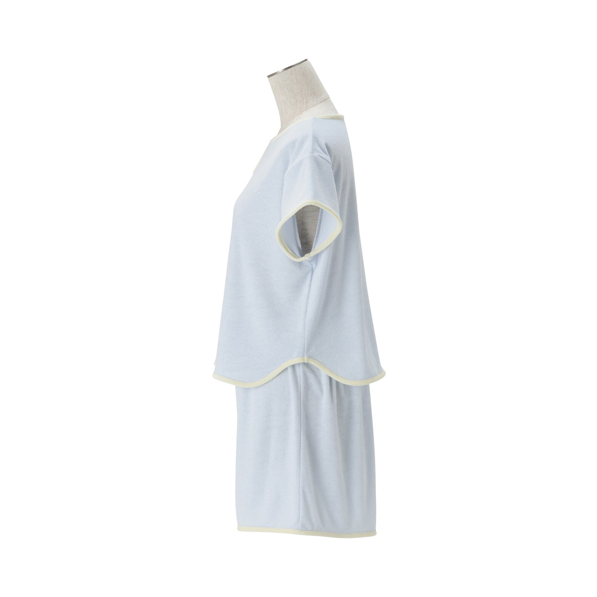 Cool Touch Pile Pajamas for Women - Soft Light Blue Sleepwear Set for Winter | Cozy Lounge & Sleepwear for Cold Nights