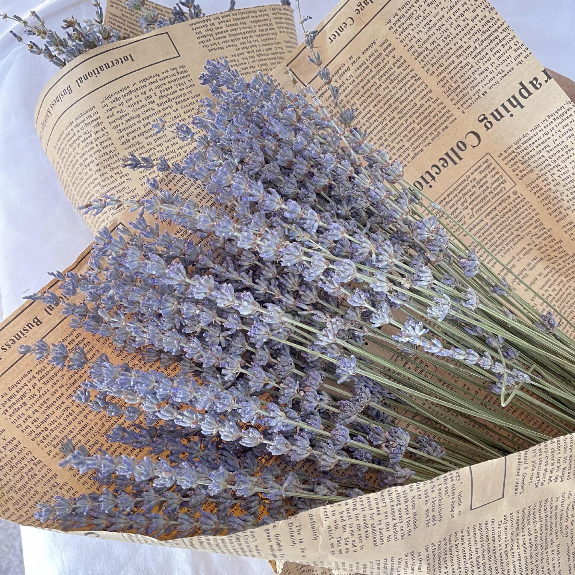 Natural Lavender Bouquet - Fresh Dried Lavender Flowers for Home Decor, DIY Crafts, Wedding Centerpieces & Office Decorations - 100g Dried Lavender Stems - Perfect for Aromatherapy, Gift Giving & Boho Chic Decor