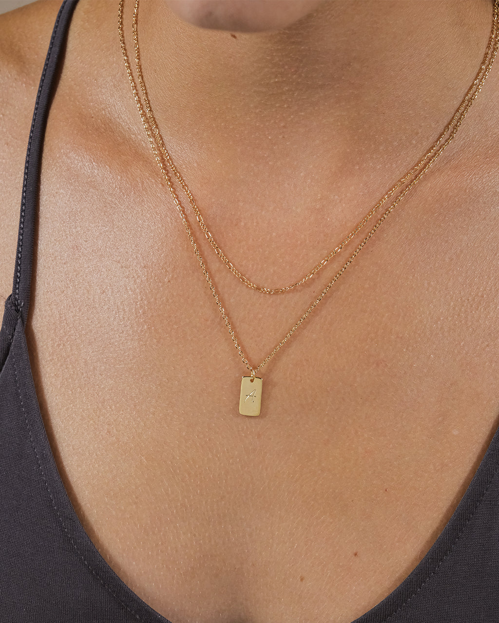 Layered Chain Necklace for Women - Initial Pendant Necklace, Dainty Gold & Silver Jewelry Gift for Her - Perfect for Everyday Wear, Date Night & Special Occasions