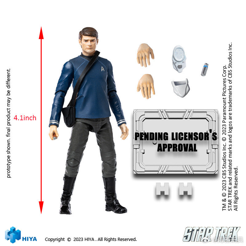 1/18 Scale HIYA 4-Inch Action Figure - Exquisite Mini Series STAR TREK 2009 Dr. McCoy Collectible - Perfect for Display, Gifts & Sci-Fi Collections
