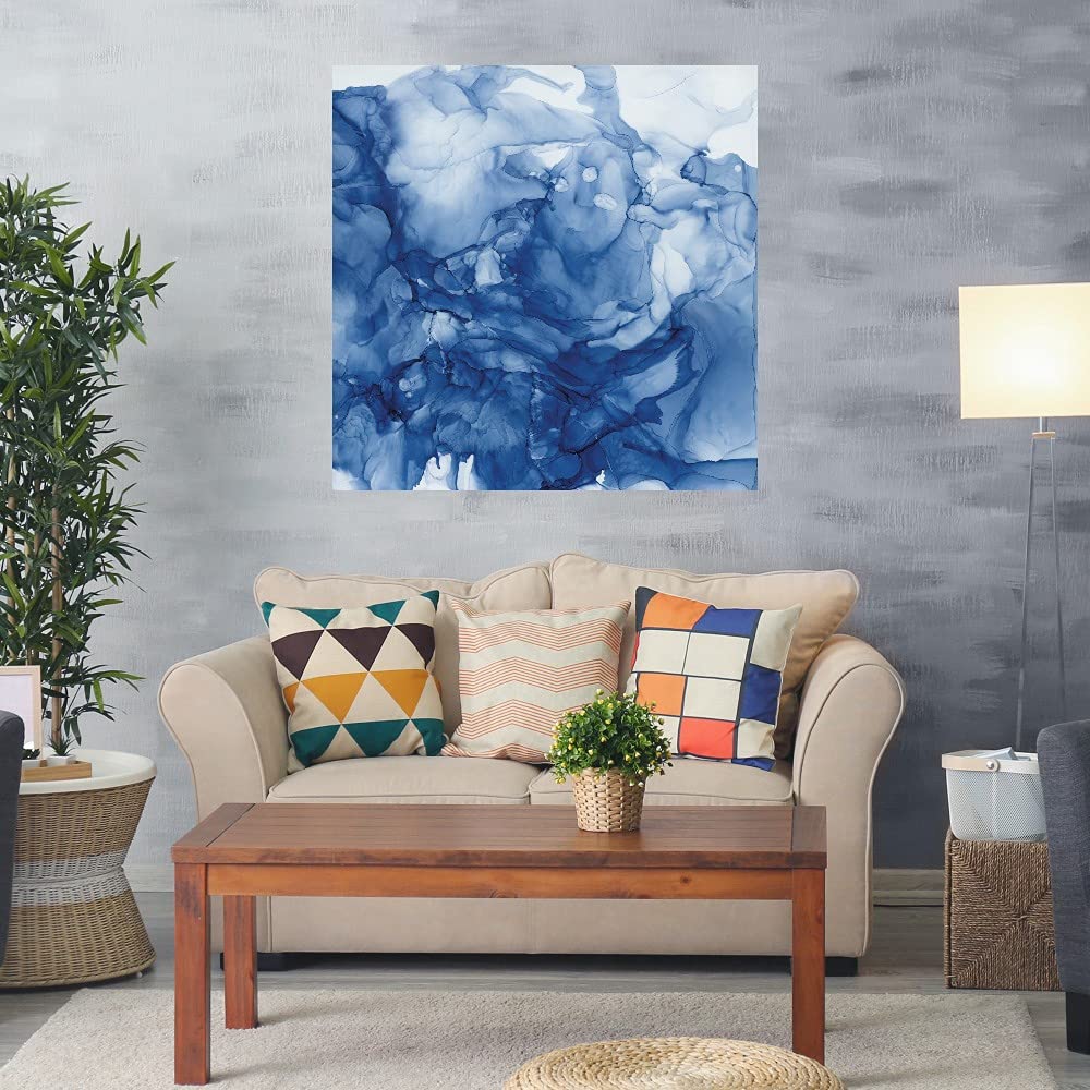 Beyond The Deep I Fine Art Canvas Wall Decor by Carol Robinson - 22x22 Inches - Ready to Hang - Modern Abstract Painting for Living Room, Bedroom, Office & More - Perfect for Home, Office & Commercial Spaces