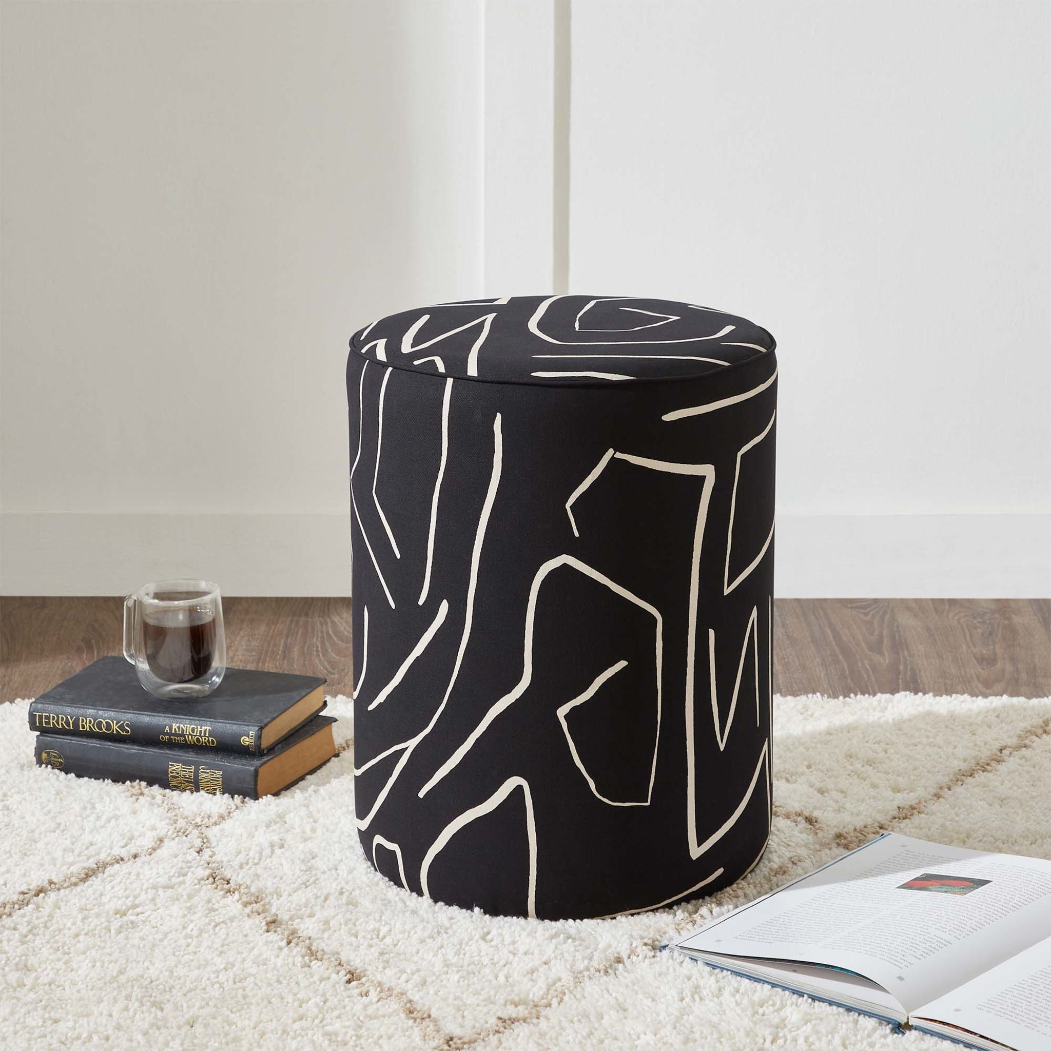 Artak Stool - Modern Black Bar Stool for Kitchen, Dining Room & Home Decor - Adjustable Height & Comfortable Seat