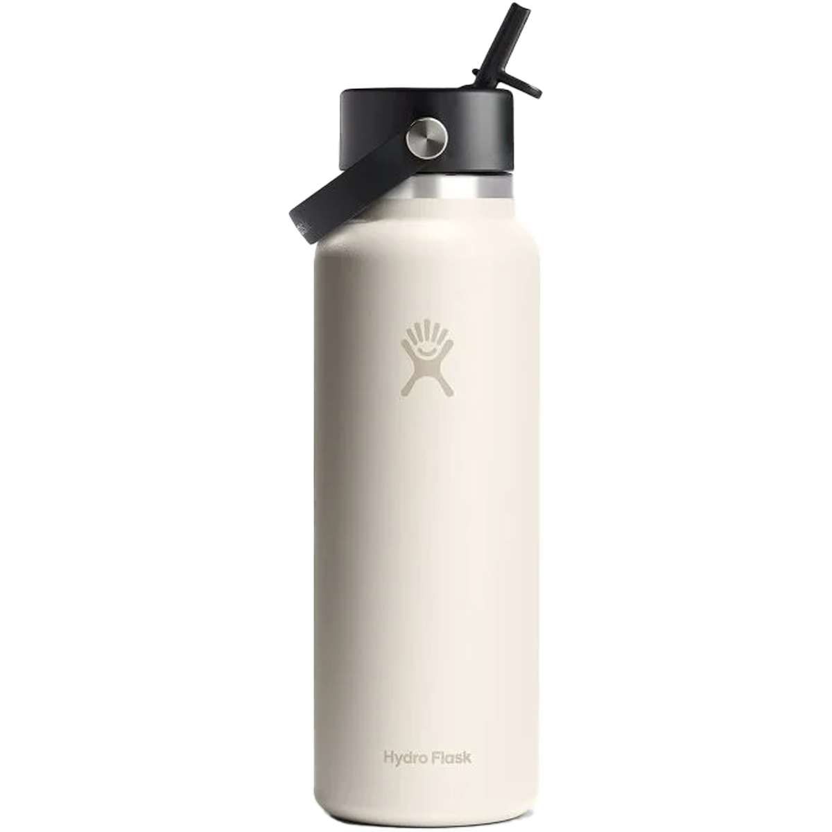 40 oz Wide Mouth Water Bottle with Flex Straw Cap - Insulated Stainless Steel Tumbler for Gym, Hiking & Outdoor Activities