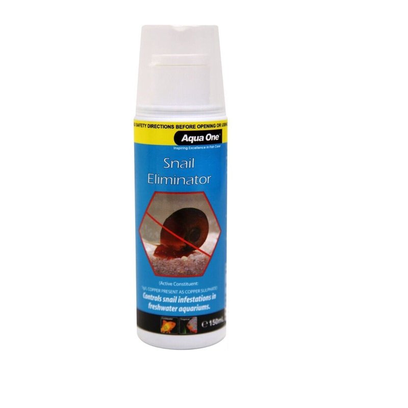 Aqua One Snail Eliminator (Copper Sulfate) 150ml - Effective Pond & Aquarium Snail Treatment for Freshwater Tanks - Perfect for Fish Tanks, Water Gardens & Aquatic Plants
