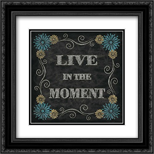 15x15 Black Ornate Framed Double Matted Museum Art Print - Chalkboard Inspirations II Wall Decor for Home Office, Living Room & Classroom