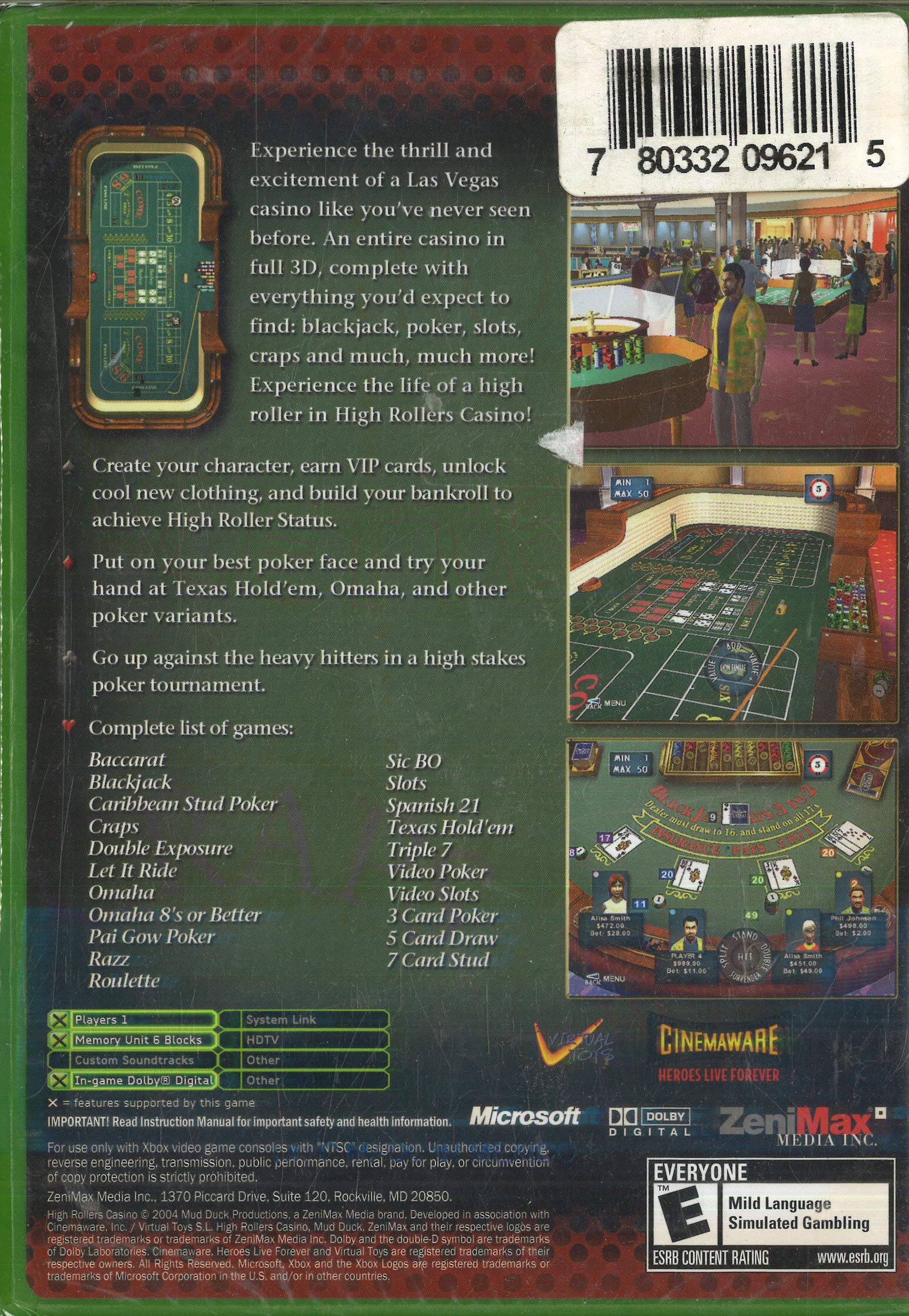 High Rollers Casino Game for Xbox - Play Vegas Slots & Table Games - Perfect for Casino Lovers & Party Nights